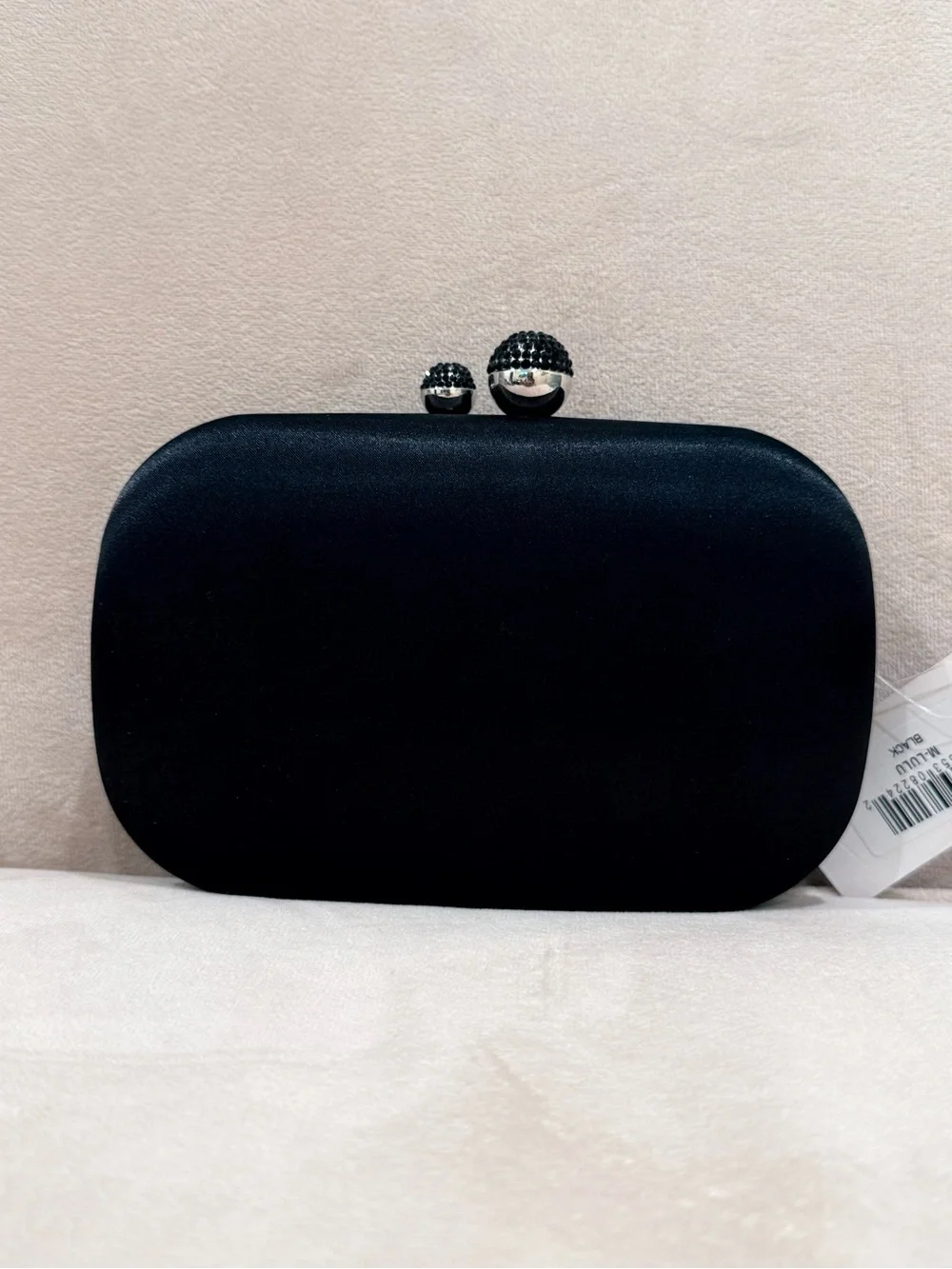 Nina Elegant Black Satin Evening Clutch🖤